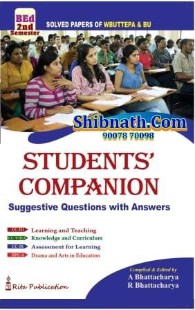 B.Ed 2nd Semester Book Students’ Companion by A Bhattacharya, R Bhattacharya Rita Publication